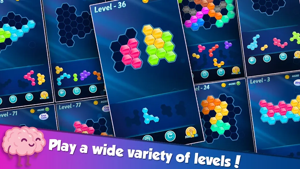 Скачать Block! Hexa Puzzle™ — Модификация Без рекламы и все уровни открыты — скриншот 2