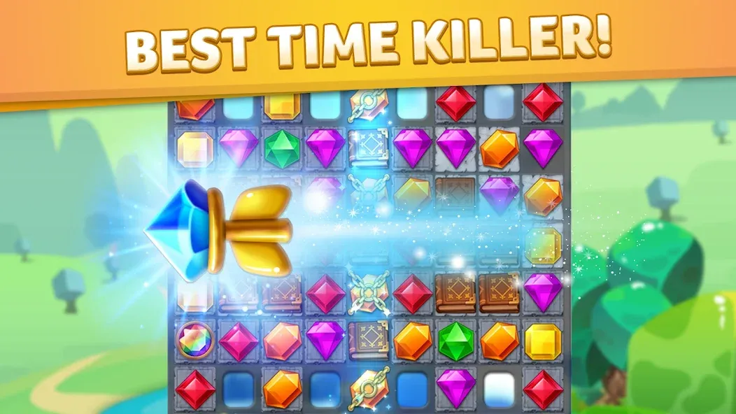 Скачать Jewel Match King на телефон — Безлимитные жизни и подсказки — скриншот 2