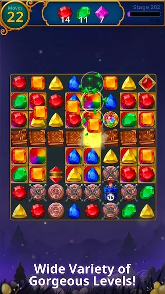 Взломанная Jewels Magic: Mystery Match3 на Андроид — Безлимитные монеты и жизни — скриншот 5