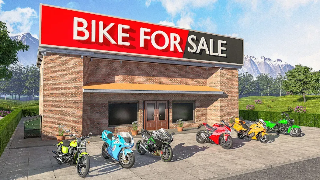 Скачать Motorcycle Dealer Bike Games (Мод: Безлимитные деньги и новые байки) на Андроид — скриншот 1