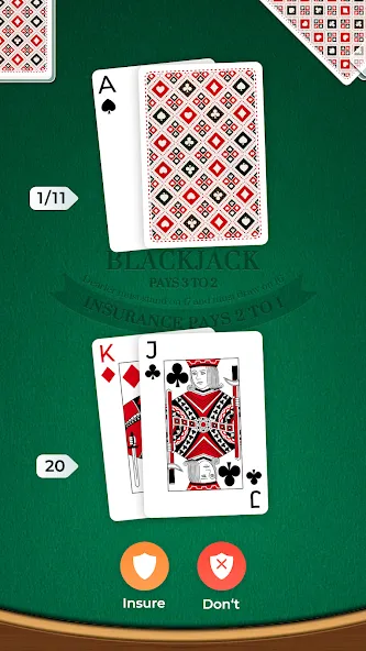 Скачать Blackjack — Модификация Безлимитные фишки и легкие победы — скриншот 3