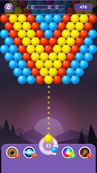 Скачать Bubble Shooter Rainbow — Модификация Безлимитные монеты и жизни — скриншот 2