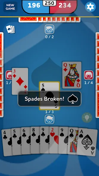 Spades - Card Game — Без рекламы и бесконечные монеты — скриншот 5 Spades - Card Game — Без рекламы и бесконечные монеты — скриншот 5
