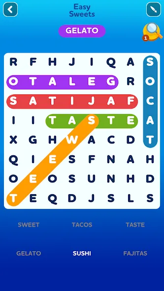 Скачать взломанную Word Search - Word Puzzle Game — Безлимитные подсказки и открыты уровни — скриншот 5