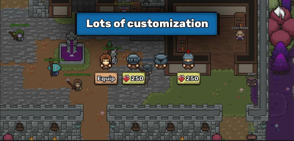 Скачать Pixil - MMORPG 2D ONLINE RPG — Последняя версия (Безлимитные ресурсы и усиленный персонаж) — скриншот 4