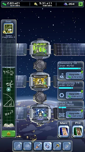Idle Space Company — Мод: Безлимитные деньги и ресурсы — скриншот 3