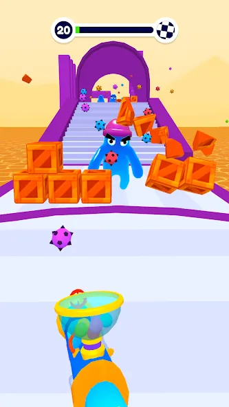 Blob Shooter 3D — Assassin Hit MOD APK — Безлимитные монеты и патроны — скриншот 2