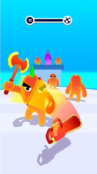 Blob Shooter 3D — Assassin Hit MOD APK — Безлимитные монеты и патроны — скриншот 3