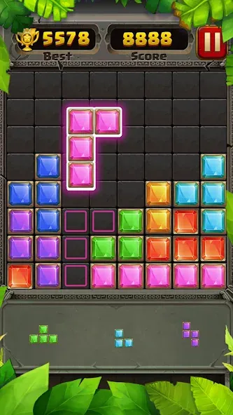 Block Puzzle Guardian — Мод: Без рекламы и много жизней — скриншот 5