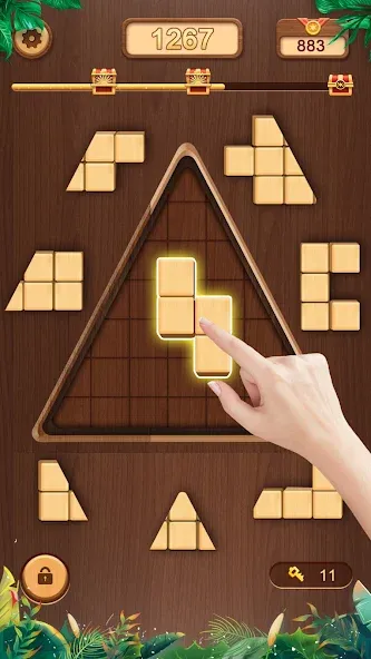 WoodCube - Woody Puzzle — Взломанная версия (Безлимитные подсказки и отмена ходов) — скриншот 2