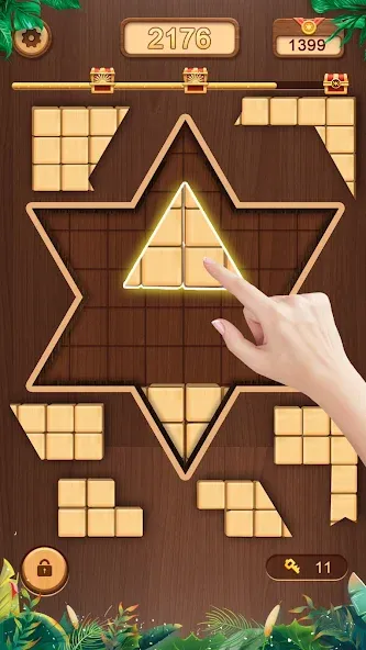 WoodCube - Woody Puzzle — Взломанная версия (Безлимитные подсказки и отмена ходов) — скриншот 3