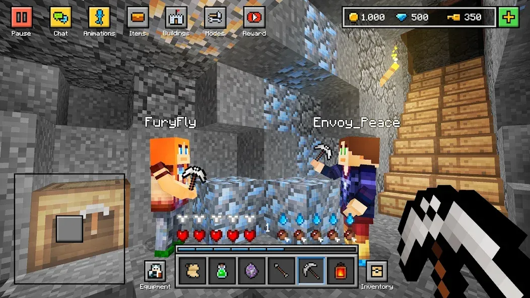 Скачать Block World 3D: Craft & Build на телефон — Много ресурсов и открыты скины — скриншот 2