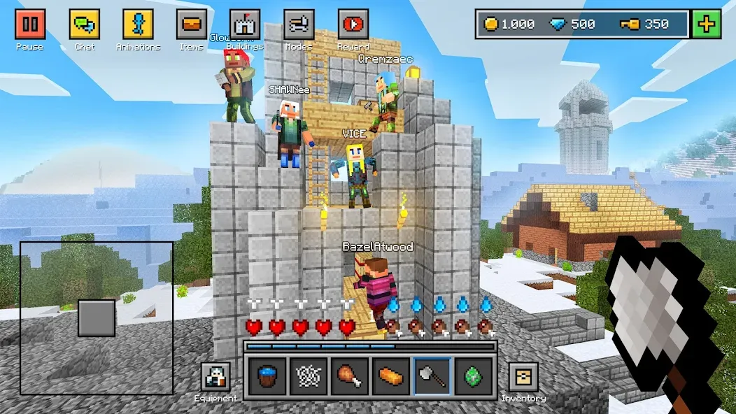 Скачать Block World 3D: Craft & Build на телефон — Много ресурсов и открыты скины — скриншот 3