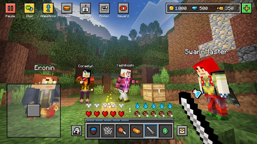 Скачать Block World 3D: Craft & Build на телефон — Много ресурсов и открыты скины — скриншот 4