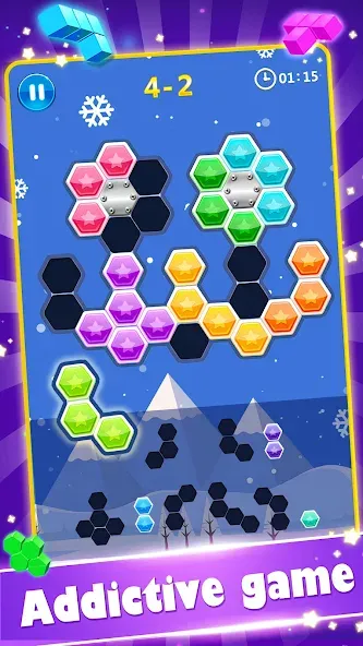 Скачать Block Gems: Block Puzzle Games — Последняя версия (Безлимитные подсказки и бустеры) — скриншот 3