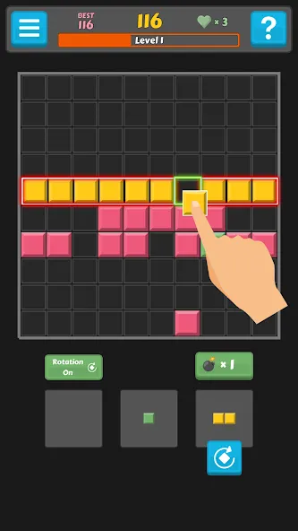 Скачать Block Buster - Hex and Square на Андроид — Безлимитные монеты и подсказки — скриншот 2