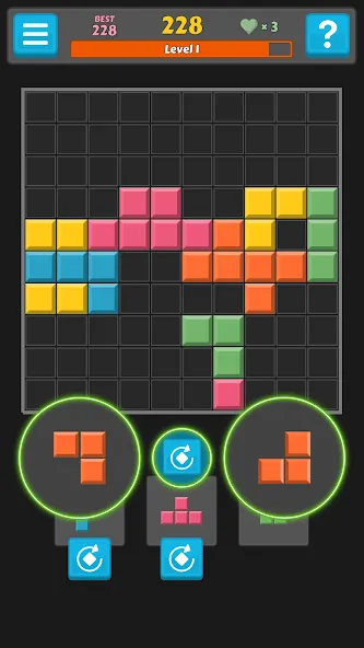 Скачать Block Buster - Hex and Square на Андроид — Безлимитные монеты и подсказки — скриншот 3