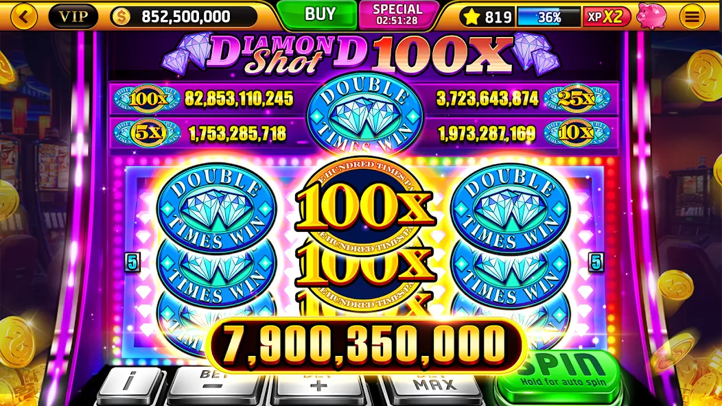 Взломанная Wild Classic Slots Casino Game на Андроид — Безлимитные монеты и все бонусы — скриншот 1