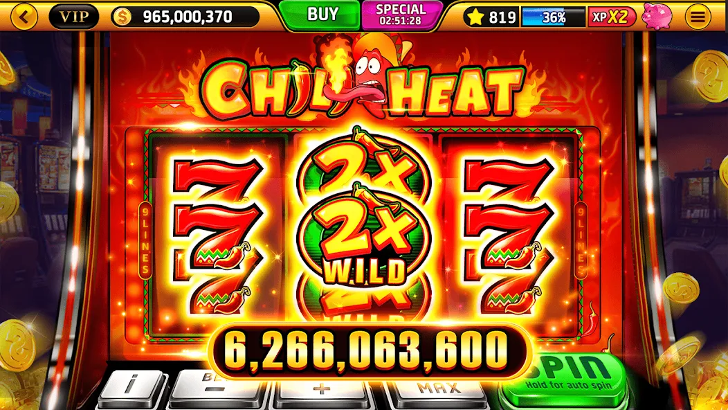 Взломанная Wild Classic Slots Casino Game на Андроид — Безлимитные монеты и все бонусы — скриншот 5