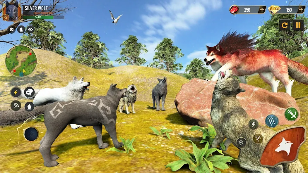 Взлом Wild Wolf Simulator Wolf Games — Без рекламы и много монет — скриншот 1