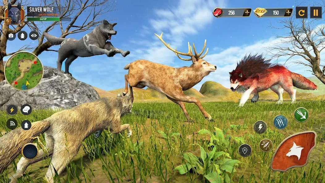 Взлом Wild Wolf Simulator Wolf Games — Без рекламы и много монет — скриншот 2