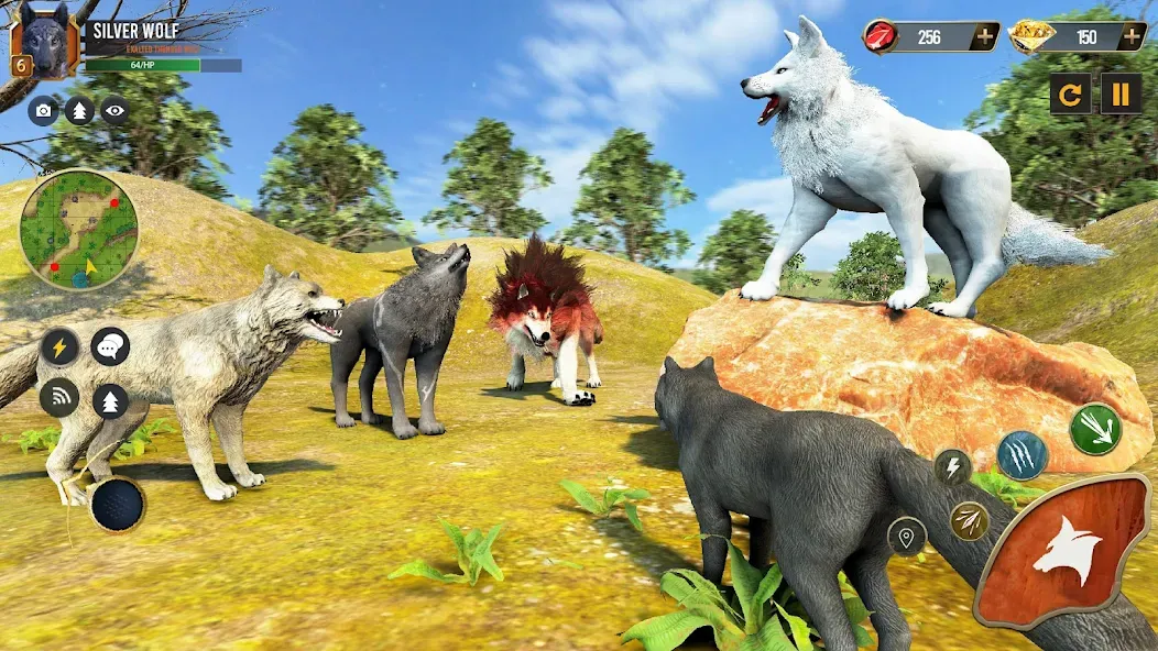Взлом Wild Wolf Simulator Wolf Games — Без рекламы и много монет — скриншот 3