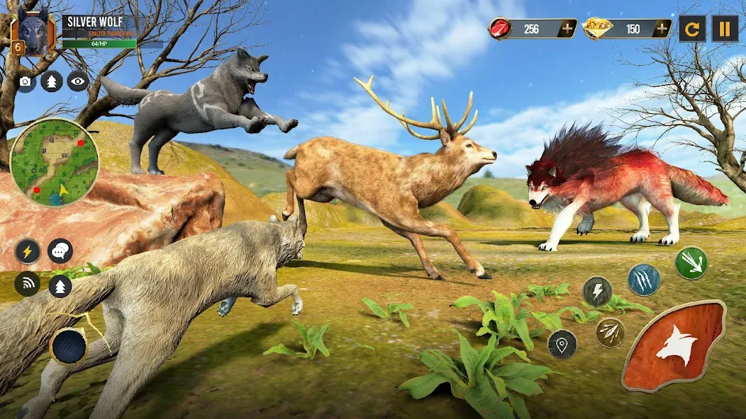 Взлом Wild Wolf Simulator Wolf Games — Без рекламы и много монет — скриншот 5