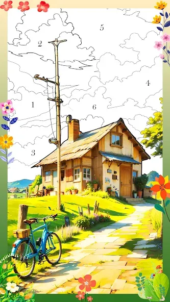 Holiday Relax Coloring Games — Расслабляющая раскраска без рекламы — скриншот 4