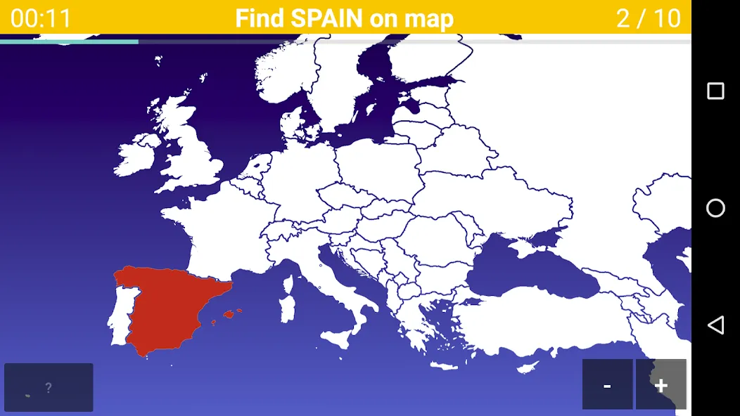 Europe Map Quiz - European Cou на Андроид — Открыты все страны и уровни — скриншот 1