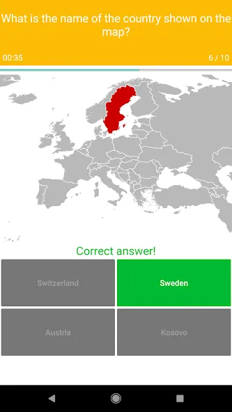 Europe Map Quiz - European Cou на Андроид — Открыты все страны и уровни — скриншот 4