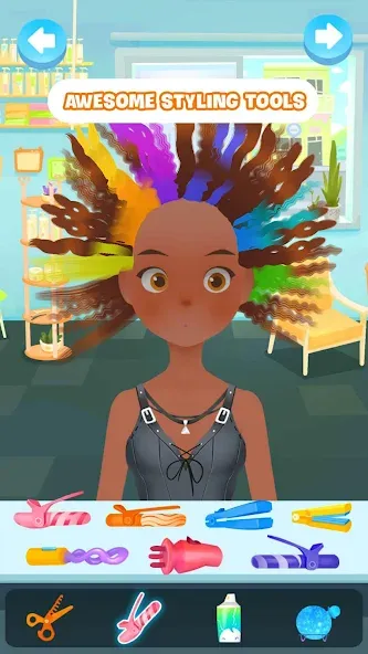 Скачать Hair salon games : Hairdresser на телефон — Безлимитные монеты и все прически — скриншот 2