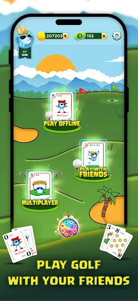 Скачать Play Nine: Golf Card Game — Последняя версия (Безлимитные монеты и все уровни) — скриншот 1 Скачать Play Nine: Golf Card Game — Последняя версия (Безлимитные монеты и все уровни) — скриншот 1