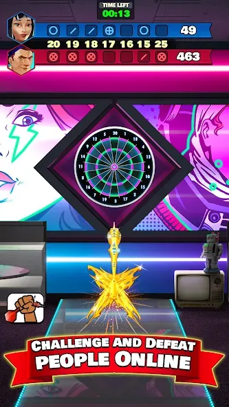 Darts Club: PvP Multiplayer MOD APK — Безлимитные монеты и улучшения — скриншот 2