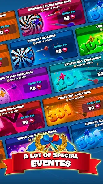 Darts Club: PvP Multiplayer MOD APK — Безлимитные монеты и улучшения — скриншот 4