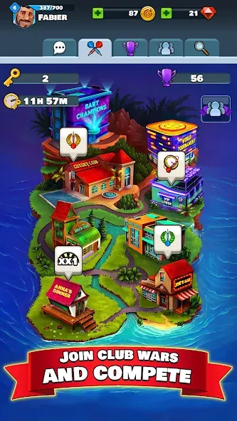 Darts Club: PvP Multiplayer MOD APK — Безлимитные монеты и улучшения — скриншот 5