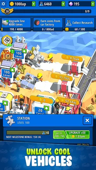 Idle Inventor - Factory Tycoon — Мод: Безлимитные деньги и ресурсы — скриншот 2 Idle Inventor - Factory Tycoon — Мод: Безлимитные деньги и ресурсы — скриншот 2