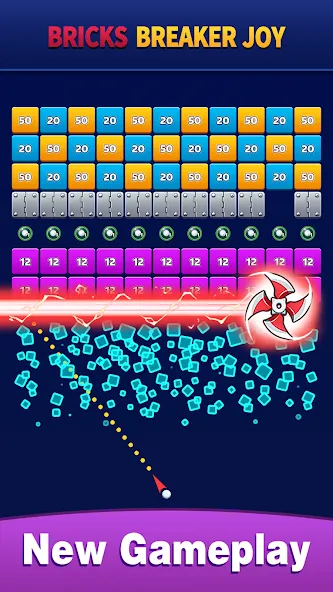 Скачать Bricks Breaker Joy — Модификация Безлимитные жизни и усилители — скриншот 2