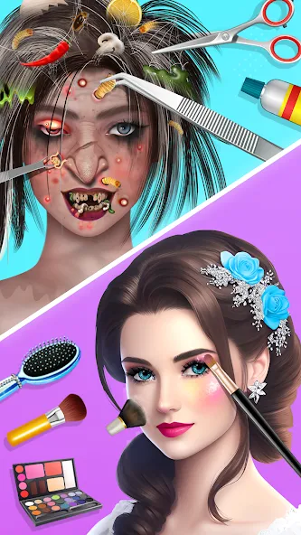 Взлом ASMR Doctor Makeup Salon games — Новые макияжи и без рекламы — скриншот 2