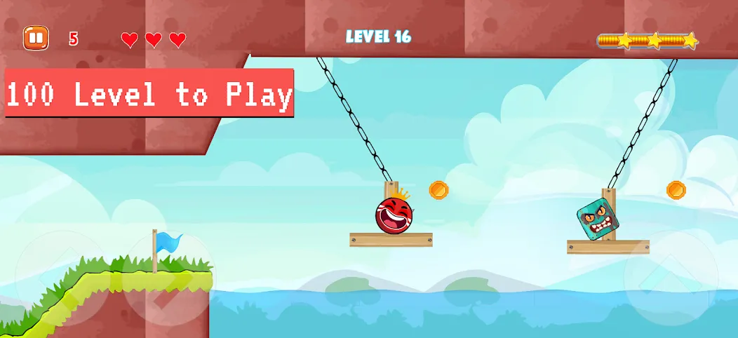 Скачать Bounce Ball 4: Red Season 4 — Безлимитные жизни и открыты все уровни — скриншот 1
