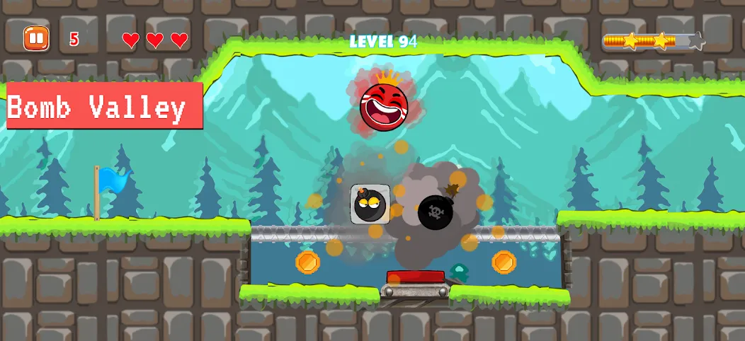 Скачать Bounce Ball 4: Red Season 4 — Безлимитные жизни и открыты все уровни — скриншот 4