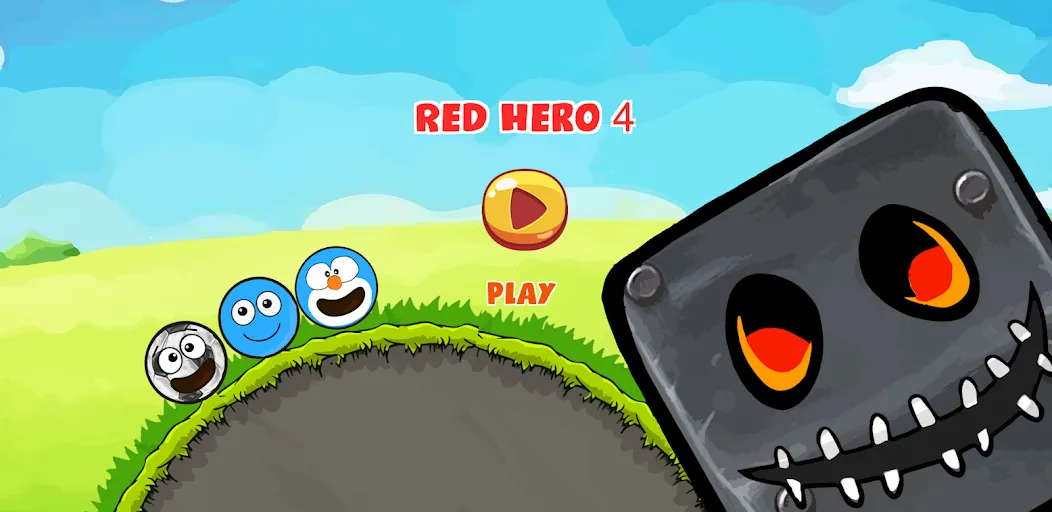 Red Hero 4 - red bounce ball 5 MOD APK на Android — Без рекламы и все уровни открыты — скриншот 1