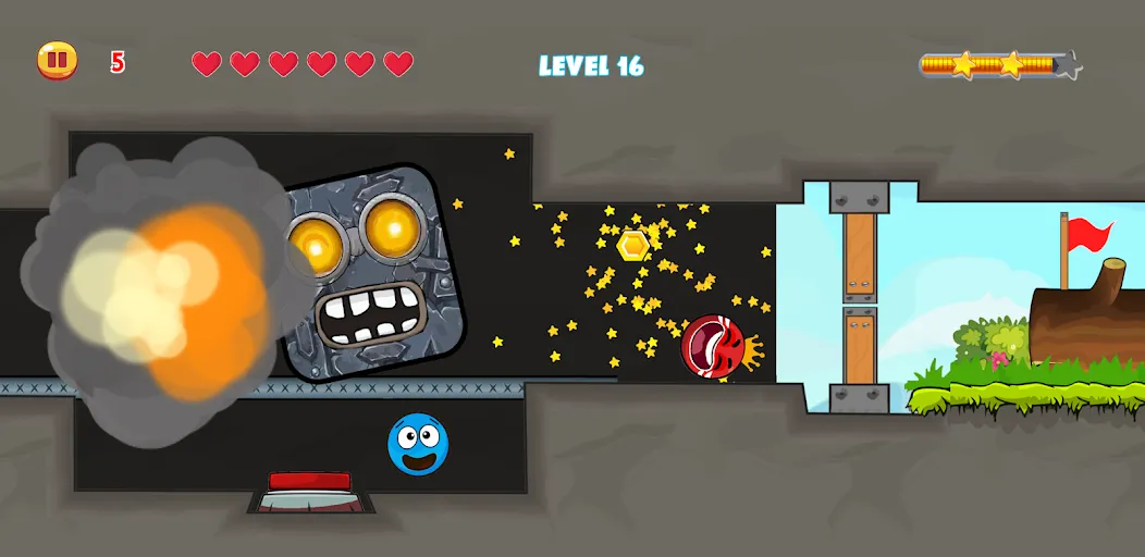 Red Hero 4 - red bounce ball 5 MOD APK на Android — Без рекламы и все уровни открыты — скриншот 3