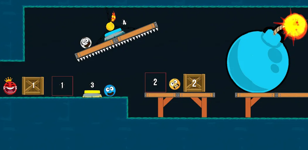 Red Hero 4 - red bounce ball 5 MOD APK на Android — Без рекламы и все уровни открыты — скриншот 4