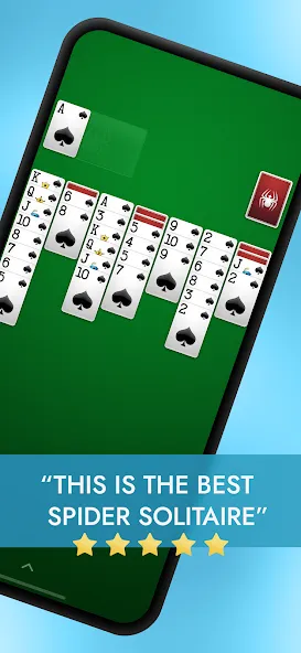 Spider Solitaire (Мод Без рекламы и без ограничений) — скриншот 1 Spider Solitaire (Мод Без рекламы и без ограничений) — скриншот 1