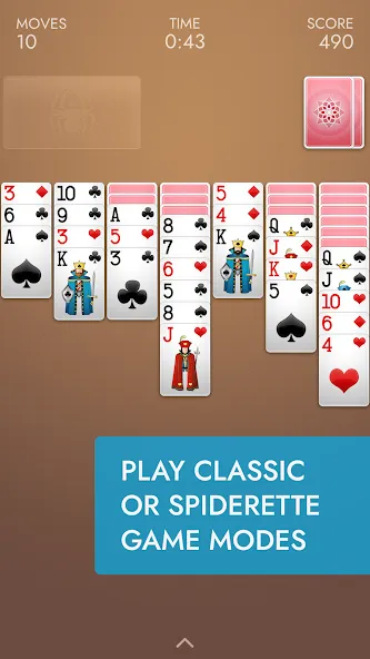 Spider Solitaire (Мод Без рекламы и без ограничений) — скриншот 5 Spider Solitaire (Мод Без рекламы и без ограничений) — скриншот 5