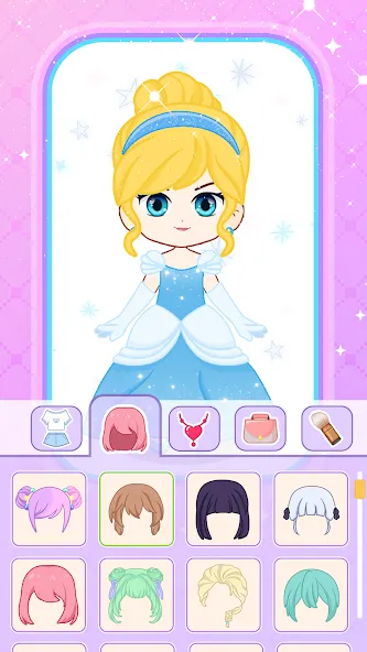Doll Dress Up: Makeup Games MOD APK — Все наряды и макияж открыты — скриншот 4