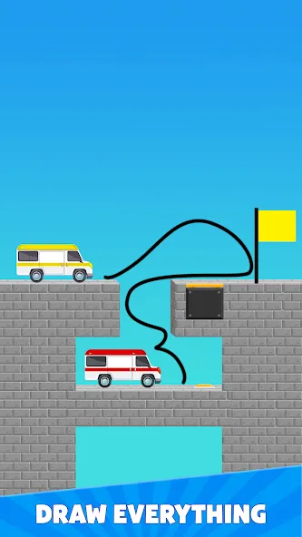 Скачать взлом Draw Bridge Puzzle: Brain Game на Андроид — Без рекламы и все уровни открыты — скриншот 2