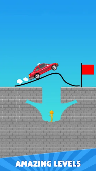 Скачать взлом Draw Bridge Puzzle: Brain Game на Андроид — Без рекламы и все уровни открыты — скриншот 4