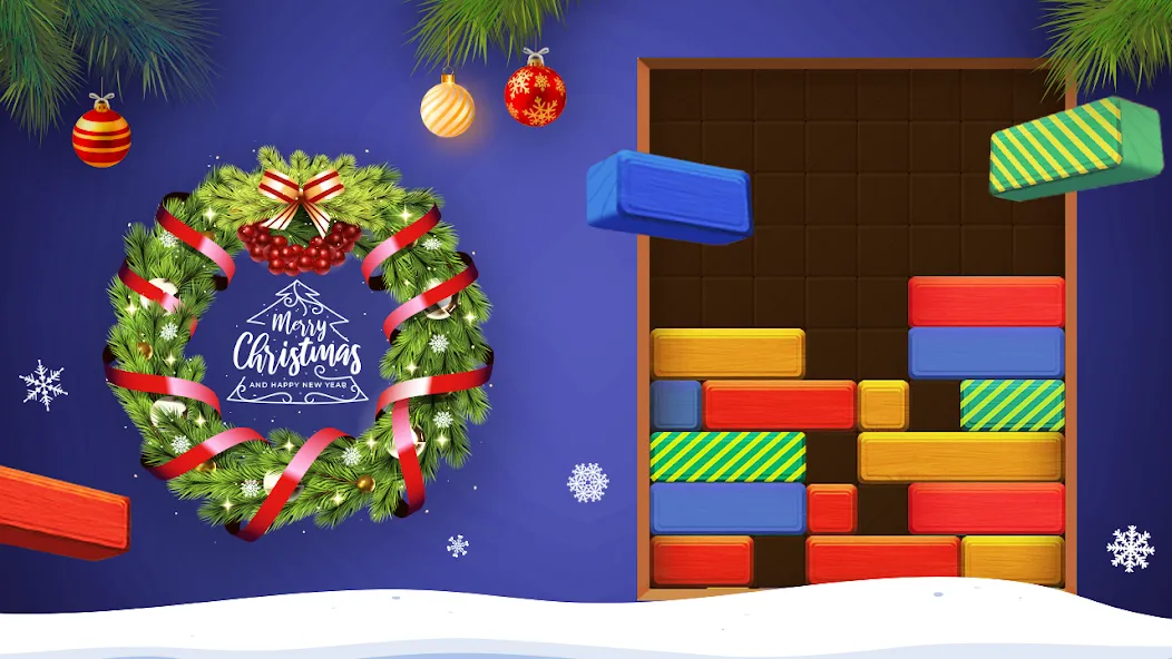 Взломанная Falling Blocks: Sliding Puzzle на Андроид — Безлимитные подсказки и ходы — скриншот 1