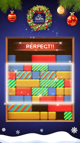 Взломанная Falling Blocks: Sliding Puzzle на Андроид — Безлимитные подсказки и ходы — скриншот 3